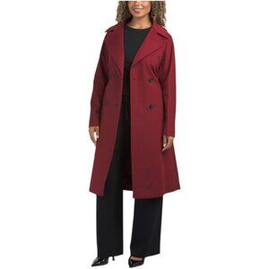 TARDIA Made In Italy Virgin Wool Cashmere Blend Double Breasted Long Coat